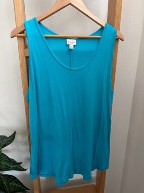 Lularoe Teal plus size Scoop Neck Tank Top